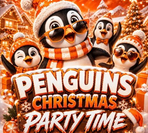 Penguins Christmas Party Time