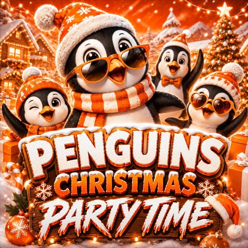 Penguins Christmas Party Time